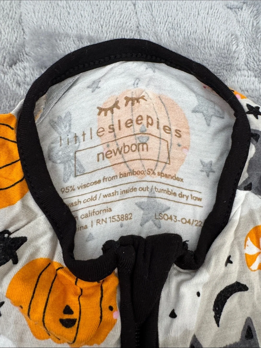 Little Sleepies Halloween Pumpkin & Ghost One-Piece Footed Pajamas newborn
